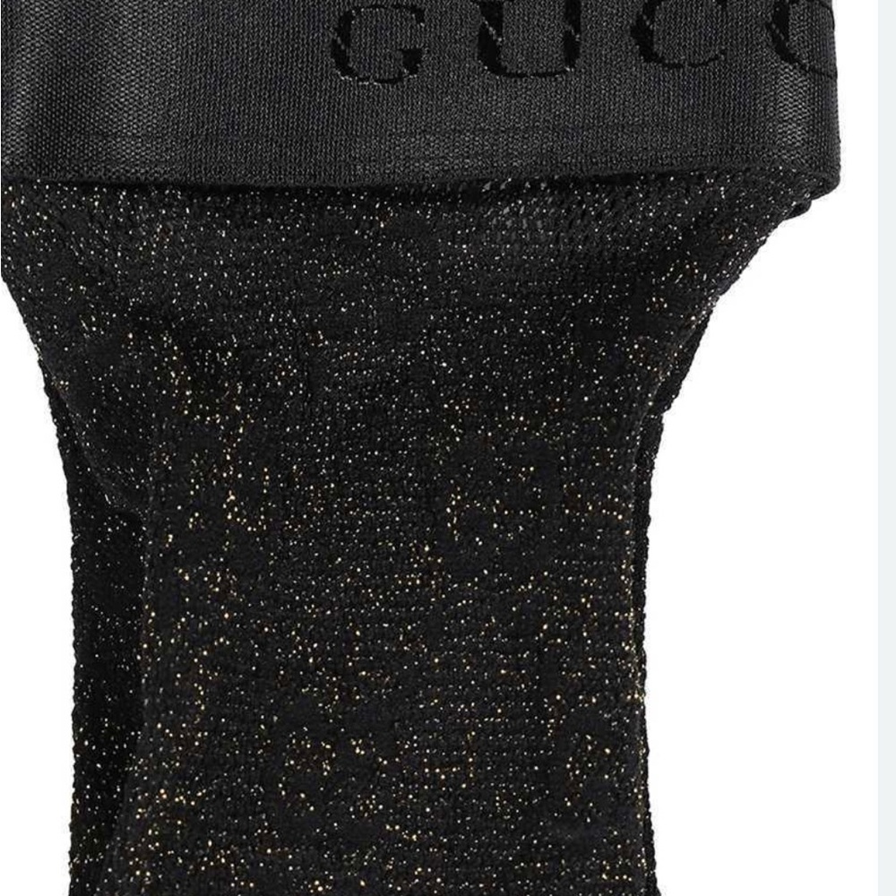 Gucci Black and Gold Hosiery
